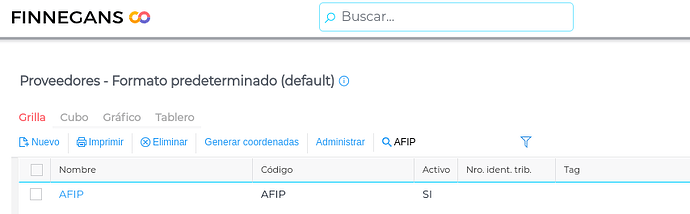 proveedor AFIP