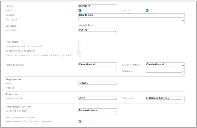 Tipo de Documento