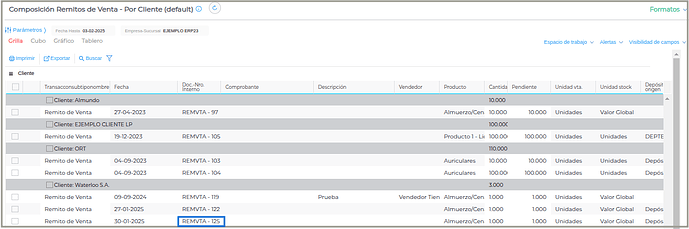 Composicion de Remitos ejemplo 3.1