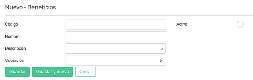 Nuevo beneficio