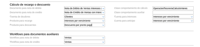 recibo de cobranza seccion calculo de recargo