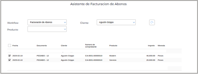 FCE contrato de abono con 2 items