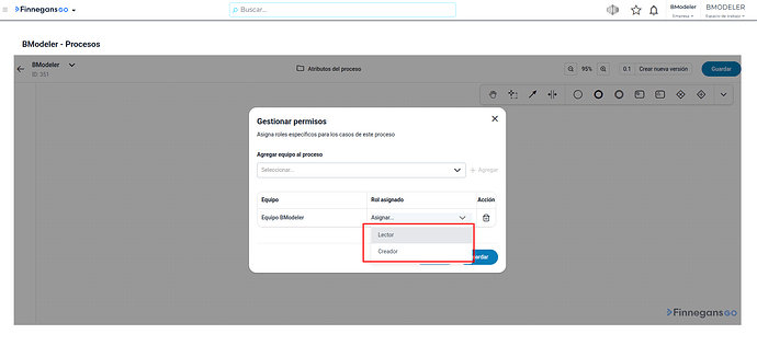3. Procesos_General - 3.3.1 Menú desplegable_configuracion avanzada-permisos_seleccionar rol