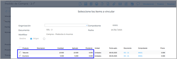 Pedido de compra 2