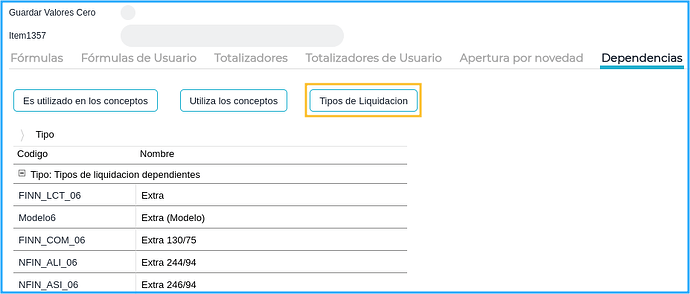 Tipos de Liquidación