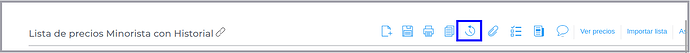 Historialtoolbar
