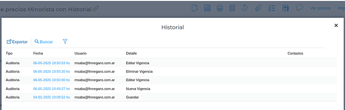Historial