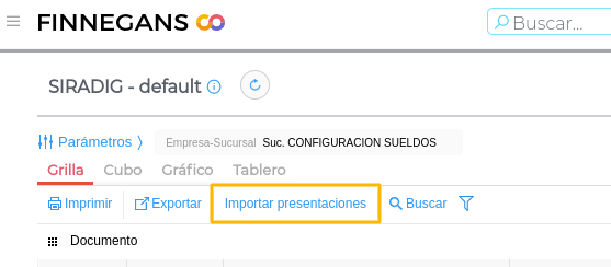Importar presentaciones