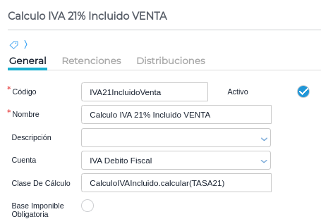 concepto calculado iva venta incluido 21