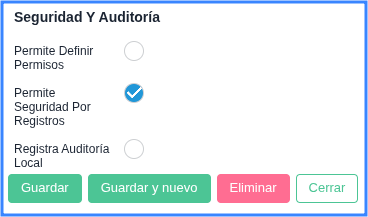 Seguridad por registros