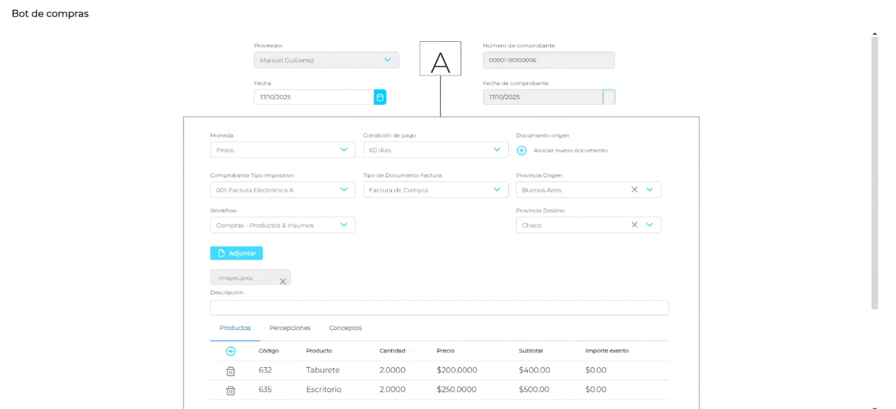 Dimensiones al Bot